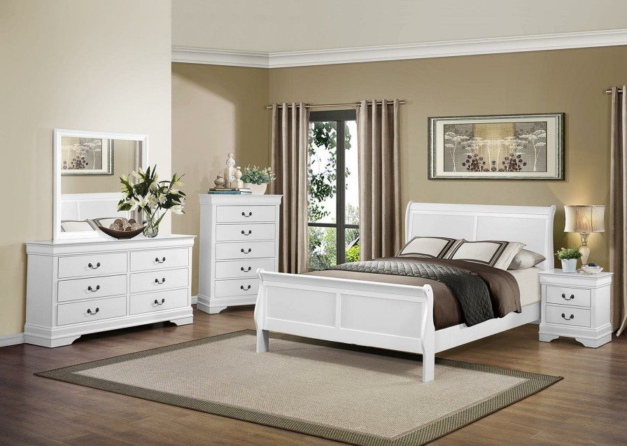 Bedroom Homelegance (Homerica East) | Homelegance Mayville 5 Drawer Chest In White 2147W-9