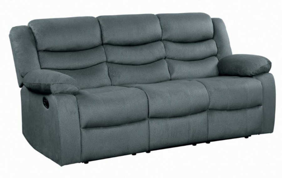 Living Room Homelegance (Homerica East) | Homelegance Furniture Discus Double Reclining Sofa In Gray 9526Gy-3