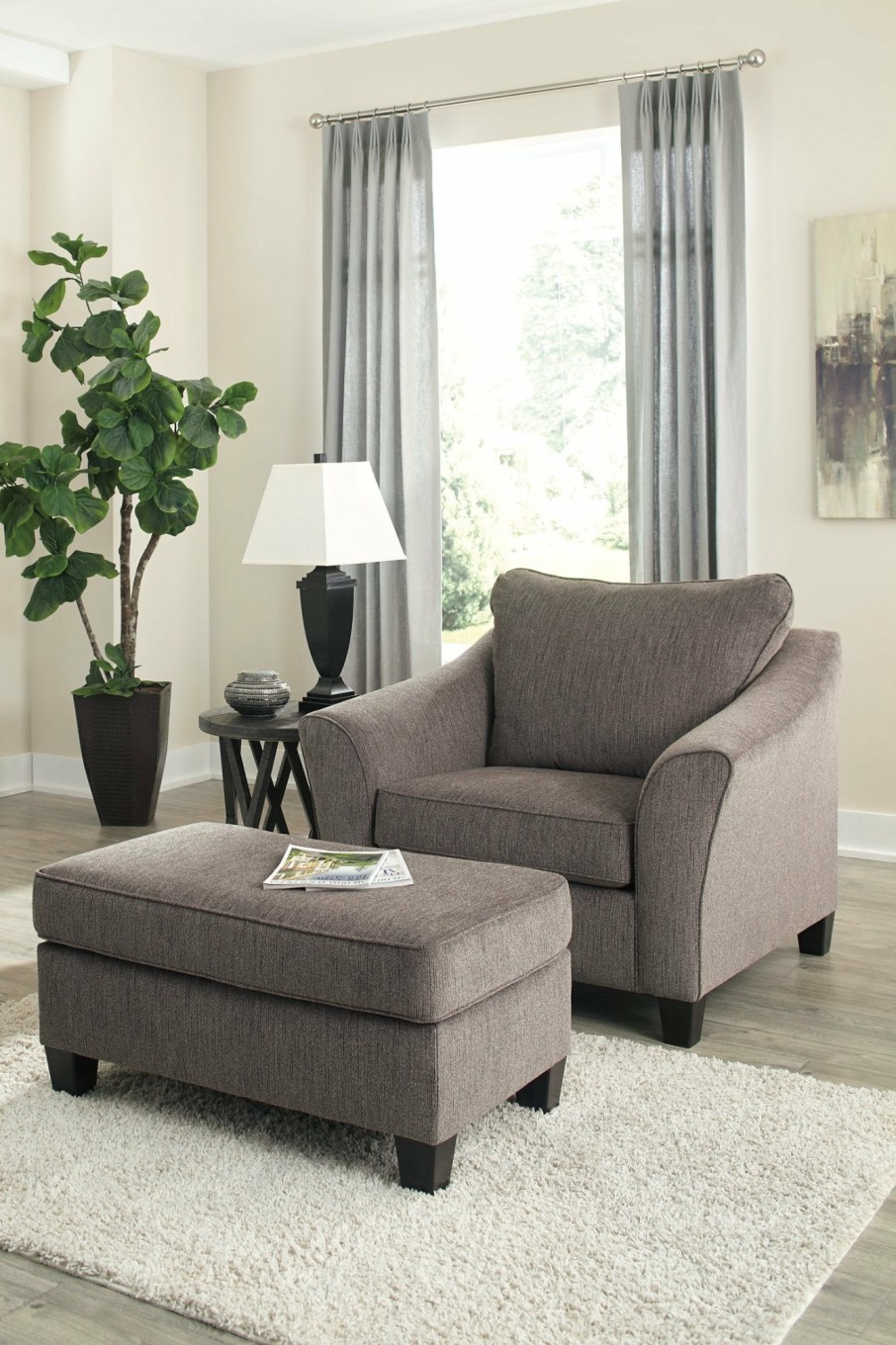 Living Room Ashley Furniture | Nemoli Oversized Chair And Ottoman