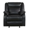 Living Room Homelegance (Homerica East) | Homelegance Furniture Jude Glider Recliner Chair In Black 8201Blk-1