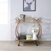 Dining Room ACME | Traverse Champagne & Mirrored Serving Cart