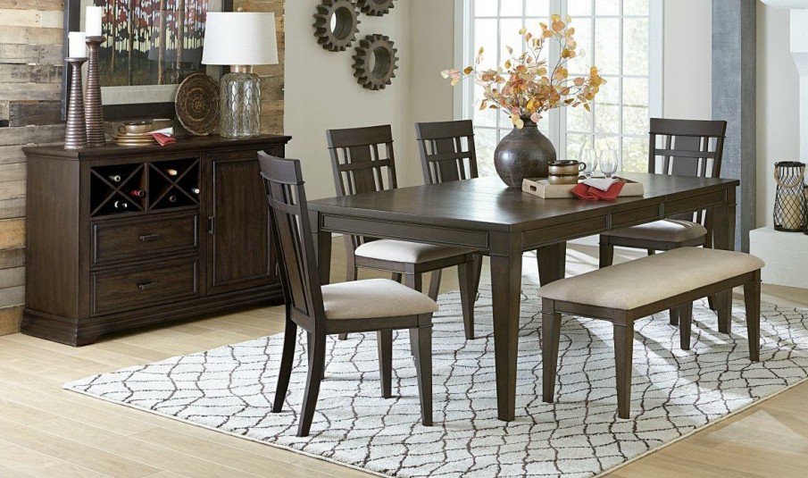 Dining Room Homelegance (Homerica East) | Homelegance Makah Dining Table In Dark Brown 5496-78