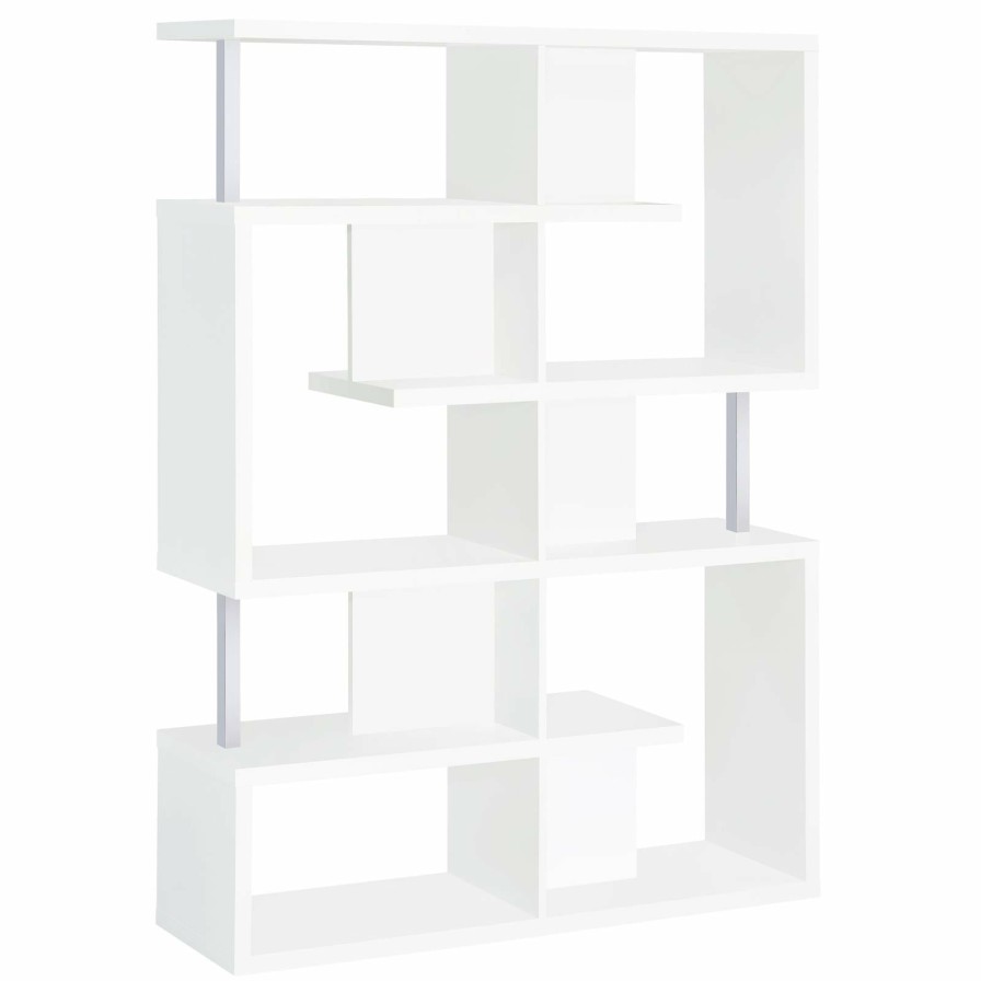 Home Office Coaster Z2 Premium | Transitional White Bookcase