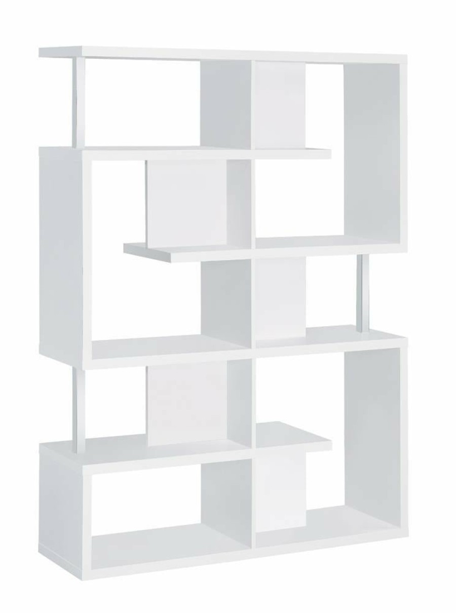 Home Office Coaster Z2 Premium | Transitional White Bookcase