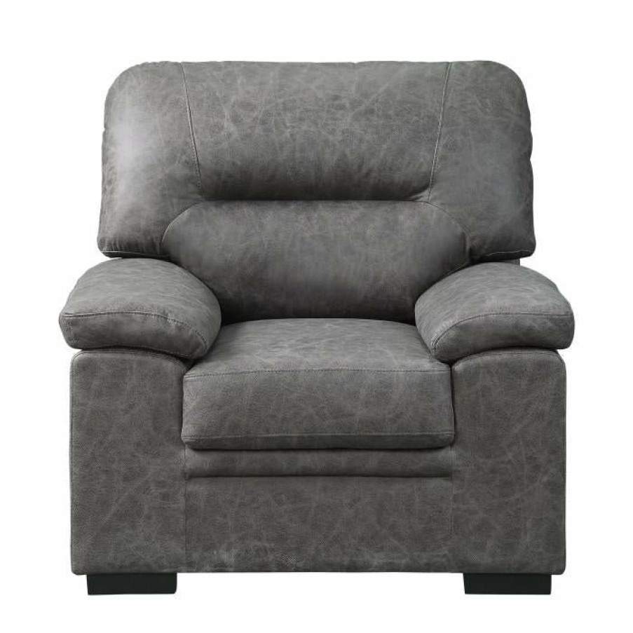 Living Room Homelegance (Homerica East) | Homelegance Furniture Michigan Chair In Dark Gray 9407Dg-1