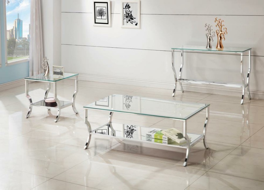 Living Room Coaster Z2 Premium | G720338 Contemporary Chrome Sofa Table