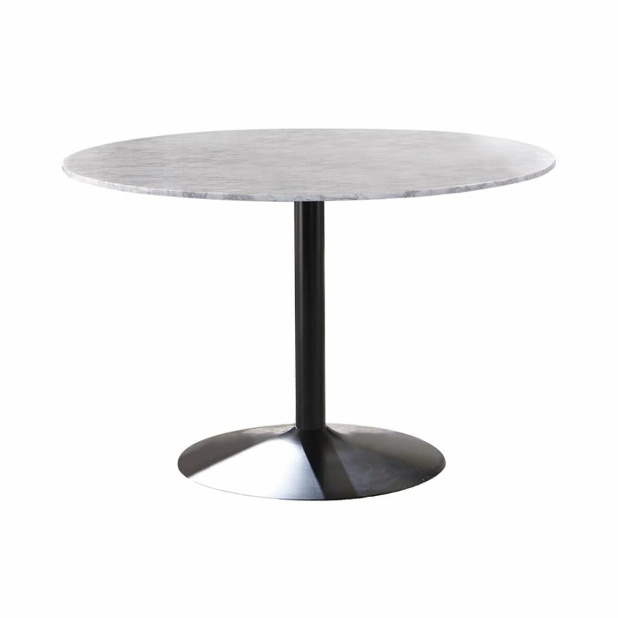 Dining Room Coaster Z2 Premium | Modern White And Black Dining Table