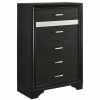 Bedroom Coaster Z2 Premium | Miranda Transitional Black Five Drawer Chest