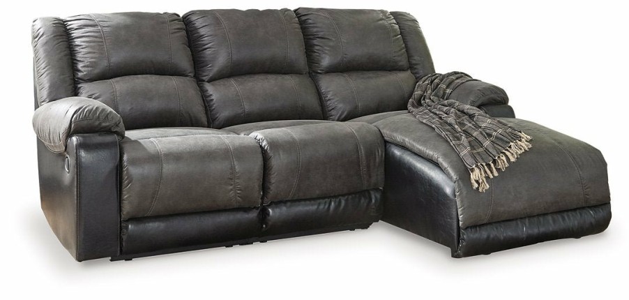 Living Room Ashley Furniture | Nantahala 3-Piece Reclining Sectional With Chaise