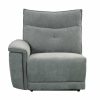 Living Room Homelegance (Homerica East) | Homelegance Furniture Tesoro Power Left Side Reclining Chair In Dark Gray 9509Dg-Lrpwh