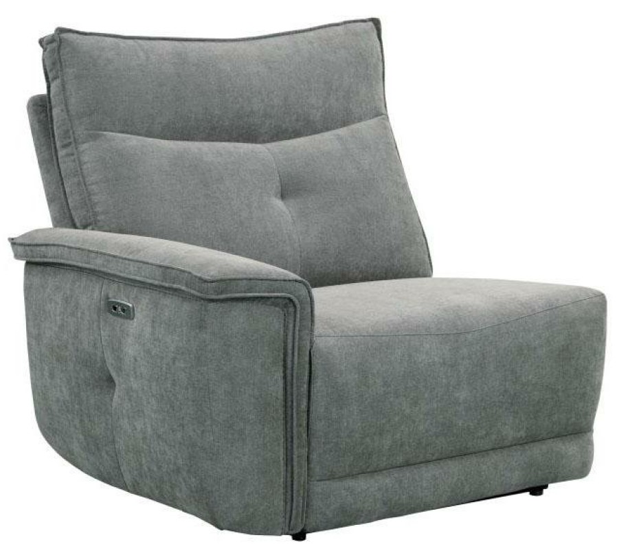 Living Room Homelegance (Homerica East) | Homelegance Furniture Tesoro Power Left Side Reclining Chair In Dark Gray 9509Dg-Lrpwh