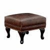 Living Room FOA East | Vaugh Rustic Brown Ottoman