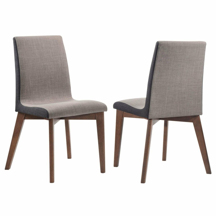 Dining Room Coaster Z2 Premium | Redbridge Mid Century Modern Natural Walnut Dining Chair