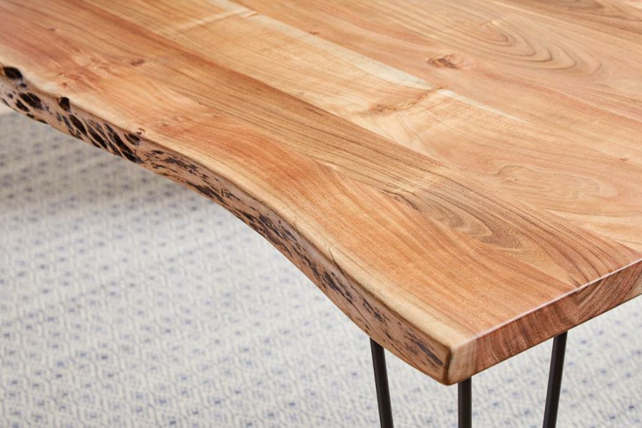 Dining Room Coaster Z2 Premium | Industrial Natural Acacia Dining Table