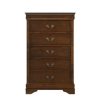 Bedroom Homelegance (Homerica East) | Homelegance Mayville 5 Drawer Chest In Brown Cherry 2147-9