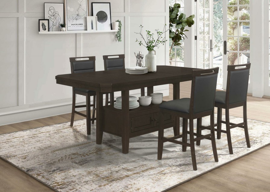 Dining Room Coaster Z2 Premium | Prentiss Counter Ht Table 5 Pc Set