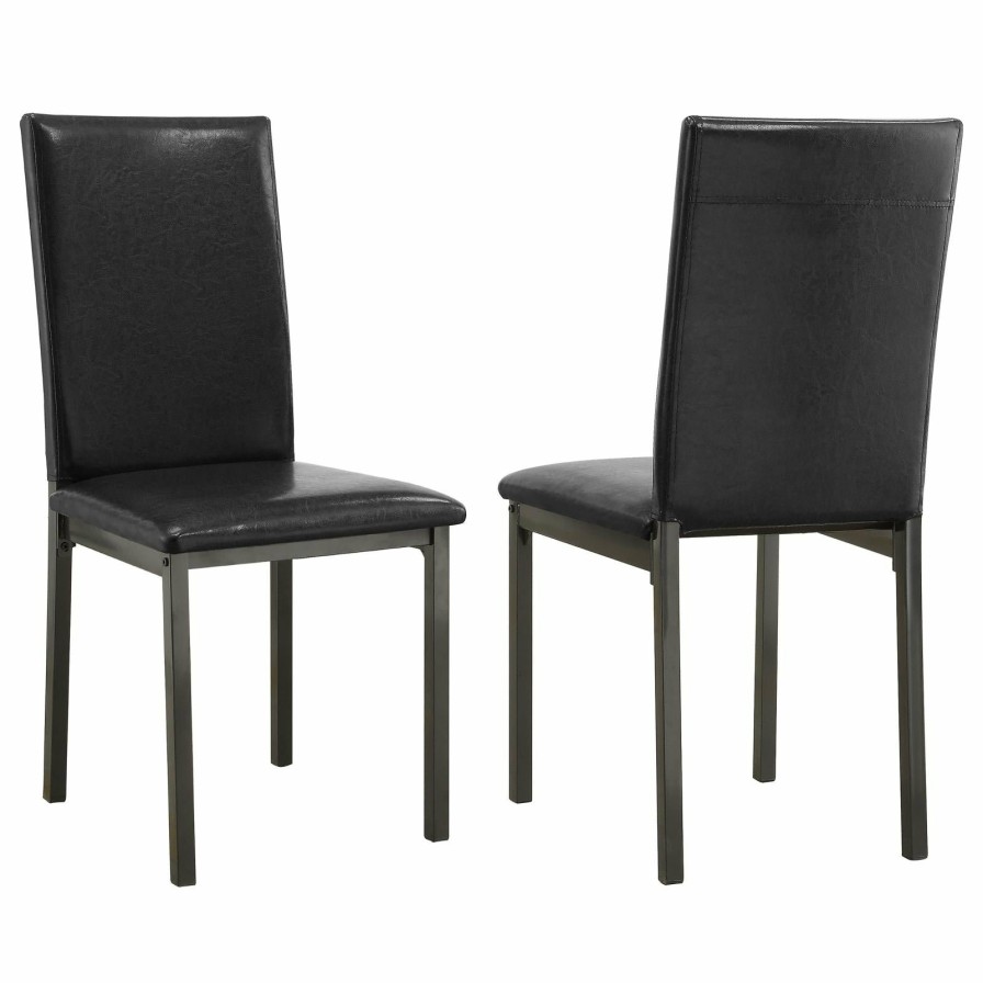 Dining Room Coaster Z2 Premium | Garza Black Upholstered Side Chair