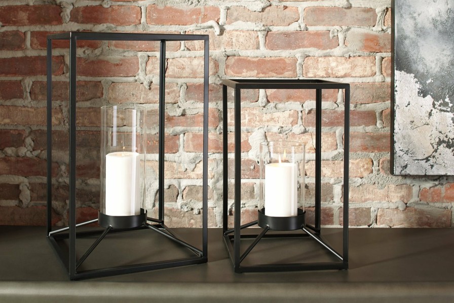 Accessories Ashley Furniture | Dimtrois Lantern (Set Of 2)