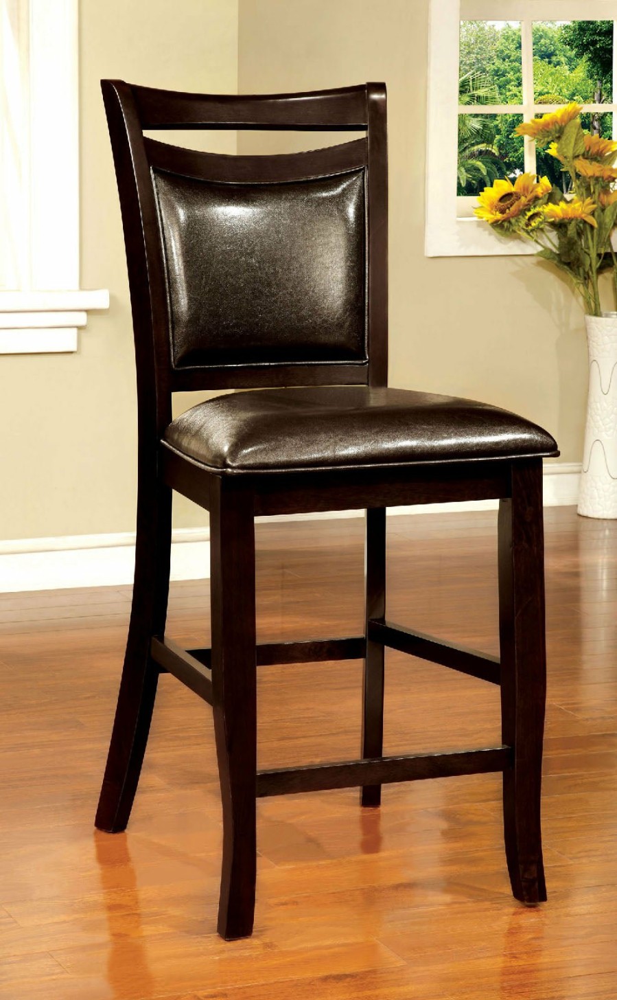 Dining Room FOA East | Woodside Ii Dark Cherry/Espresso Counter Ht. Chair (2/Ctn)