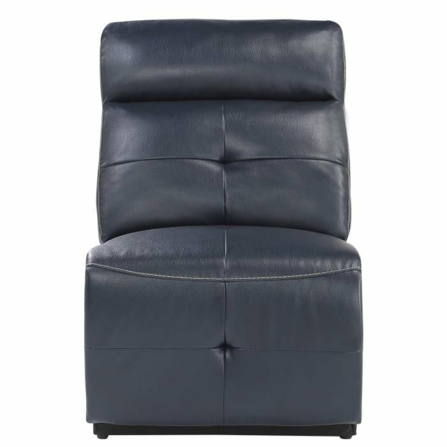 Living Room Homelegance (Homerica East) | Homelegance Furniture Avenue Armless Reclining Chair In Navy 9469Nvb-Ar