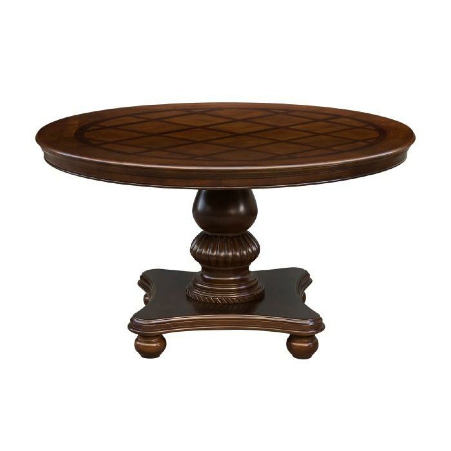 Dining Room Homelegance (Homerica East) | Homelegance Lordsburg Round Dining Table In Brown Cherry 5473-54*