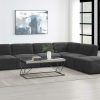 Living Room Coaster Z2 Premium | Sunny Upholstered 6-Piece Modular Sectional Dark Charcoal