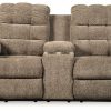 Living Room Ashley Furniture | Workhorse Reclining Loveseat With Console