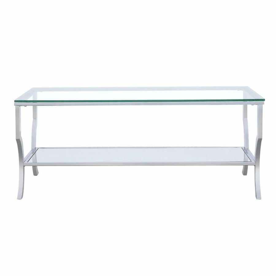 Living Room Coaster Z2 Premium | G720338 Contemporary Chrome Coffee Table