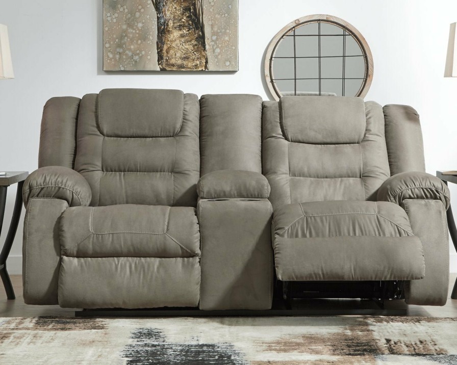 Living Room Ashley Furniture | Mccade Reclining Loveseat With Console