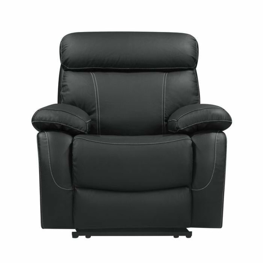 Living Room Homelegance (Homerica East) | Homelegance Furniture Pendu Reclining Chair In Black 8326Blk-1