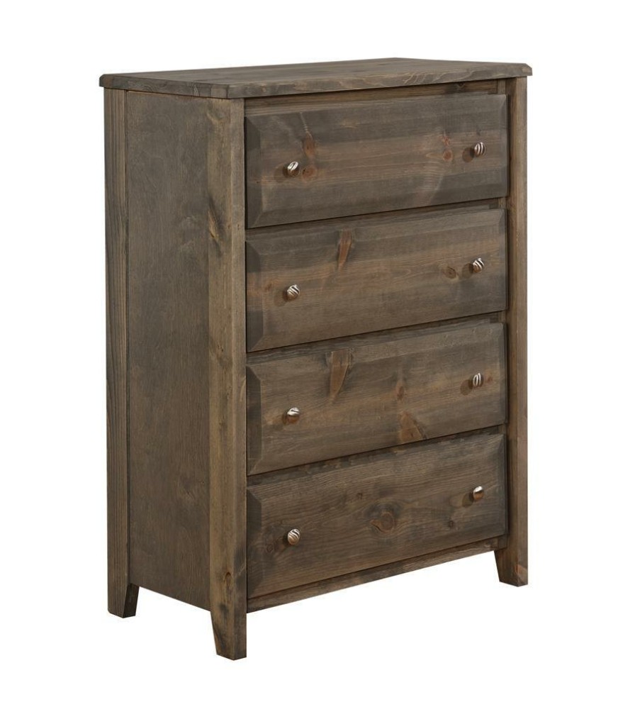 Bedroom Coaster Z2 Premium | Wrangle Hill Gun Smoke Four Drawer Chest