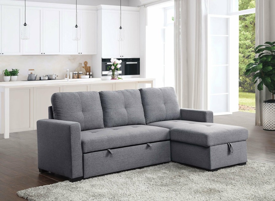 Living Room FOA East | Polly Sectional, Gray