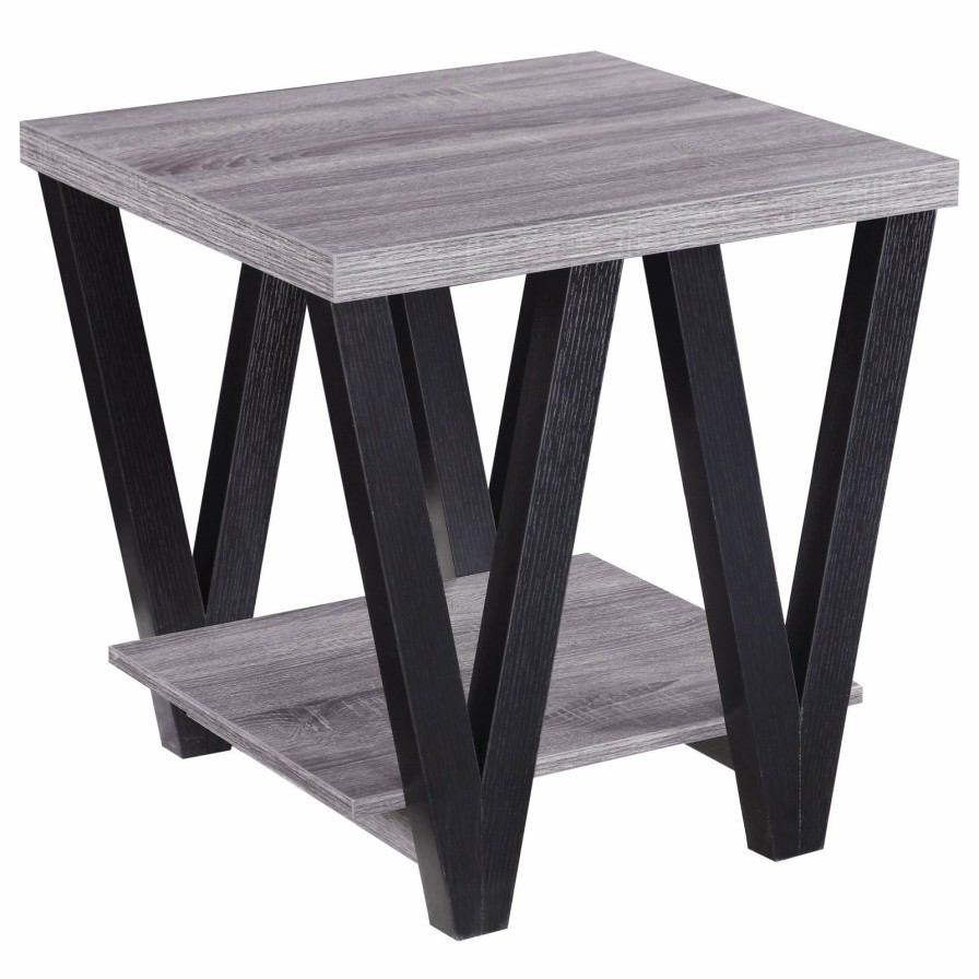 Living Room Coaster Z2 Premium | Mid Century Modern Black Side Table