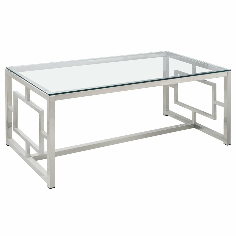 Living Room Coaster Z2 Premium | G703738 Occasional Contemporary Nickel Coffee Table