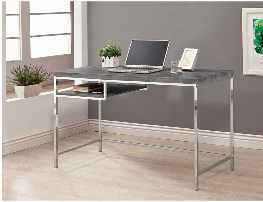 Home Office Coaster Z2 Premium | G801271 Contemporary Weathered Grey Writing Desk