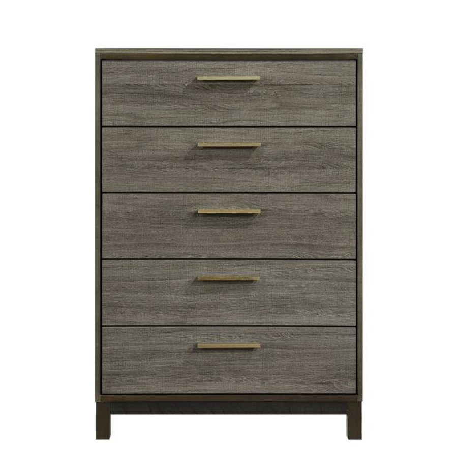 Bedroom Homelegance (Homerica East) | Homelegance Vestavia 5 Drawer Chest In Gray 1936-9