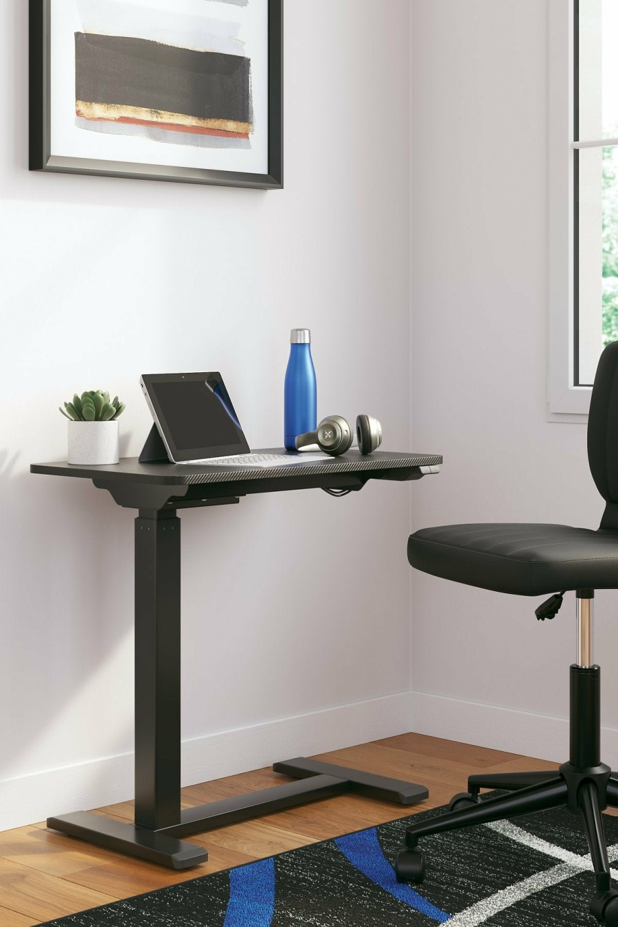 Home Office Ashley Furniture | Lynxtyn Adjustable Height Home Office Side Desk