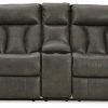 Living Room Ashley Furniture | Willamen Reclining Loveseat With Console