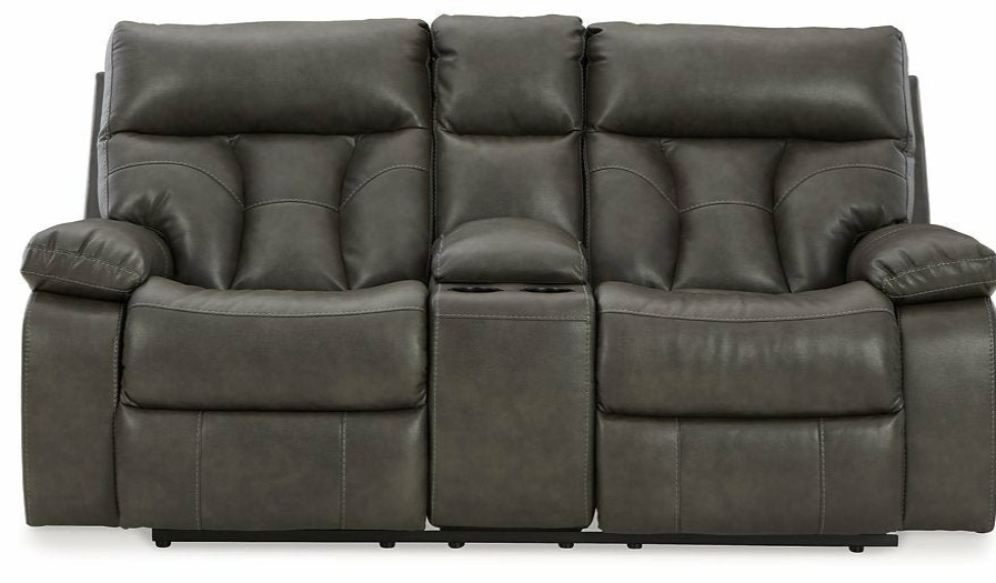 Living Room Ashley Furniture | Willamen Reclining Loveseat With Console