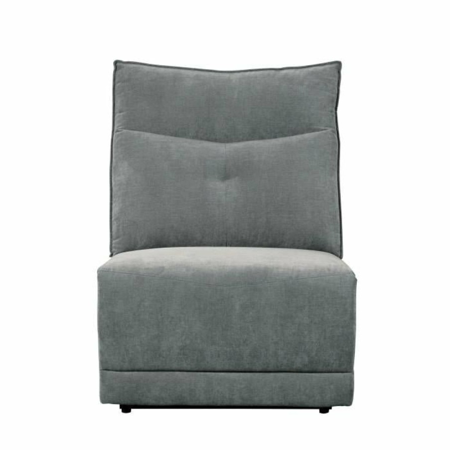 Living Room Homelegance (Homerica East) | Homelegance Furniture Tesoro Armless Reclining Chair In Dark Gray 9509Dg-Ar