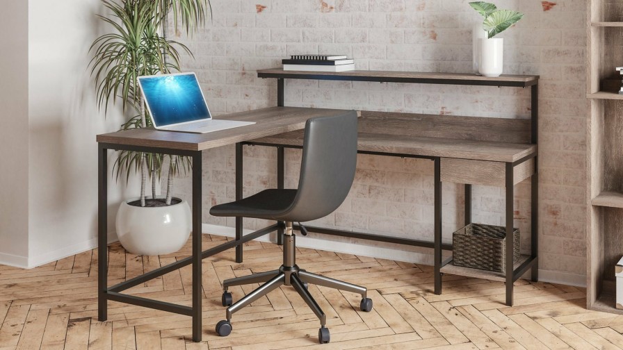 Home Office Ashley Furniture | Arlenbry Home Office L-Desk With Storage