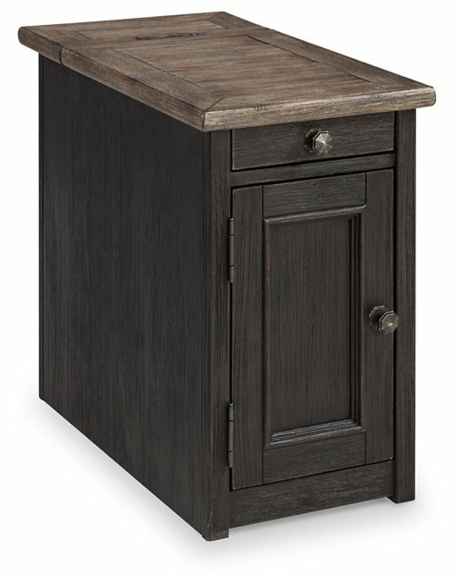 Living Room Ashley Furniture | Tyler Creek Chairside End Table With Usb Ports & Outlets