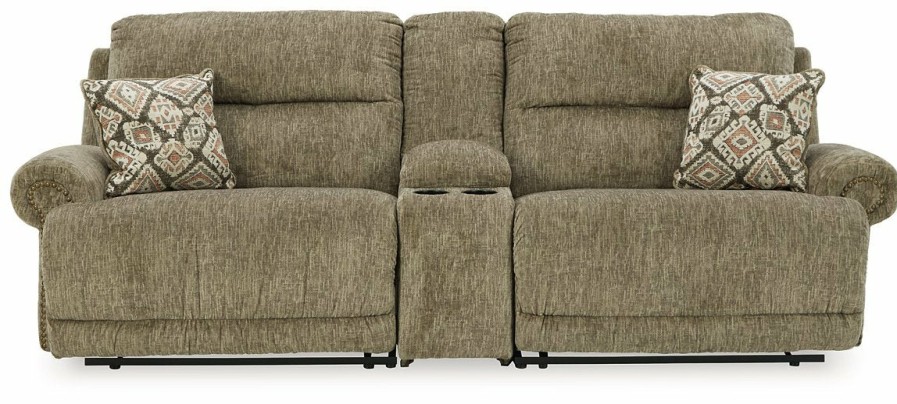 Living Room Ashley Furniture | Lubec 3-Piece Reclining Loveseat With Console