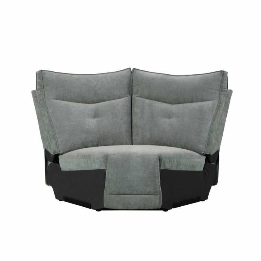 Living Room Homelegance (Homerica East) | Homelegance Furniture Tesoro Corner Seat In Dark Gray 9509Dg-Cr