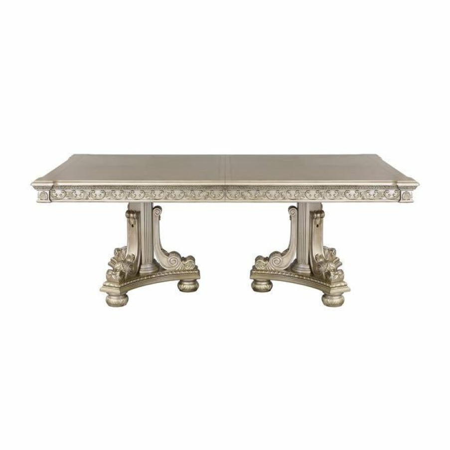 Dining Room Homelegance (Homerica East) | Homelegance Catalonia Dining Table In Platinum Gold 1824Pg-112*