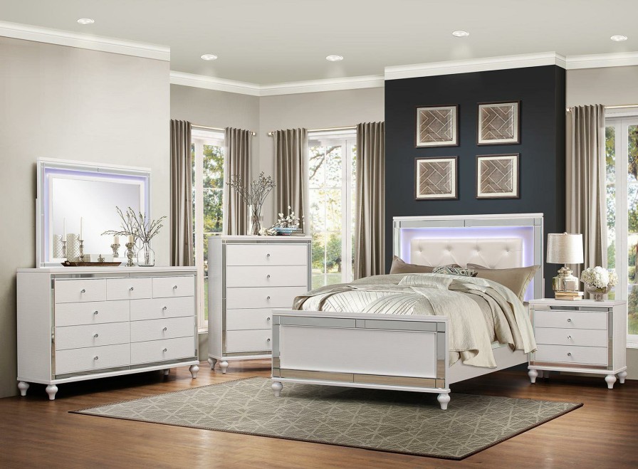 Bedroom Homelegance (Homerica East) | Homelegance Alonza 5 Drawer Chest In White 1845-9