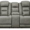 Living Room Ashley Furniture | The Man-Den Power Reclining Loveseat With Console