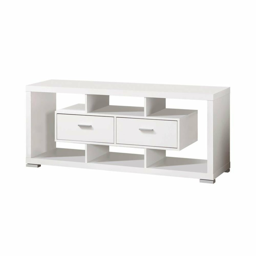 Entertainment Coaster Z2 Premium | Modern White Tv Console