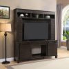 Entertainment ACME | Apison Espresso Entertainment Center W/Fireplace