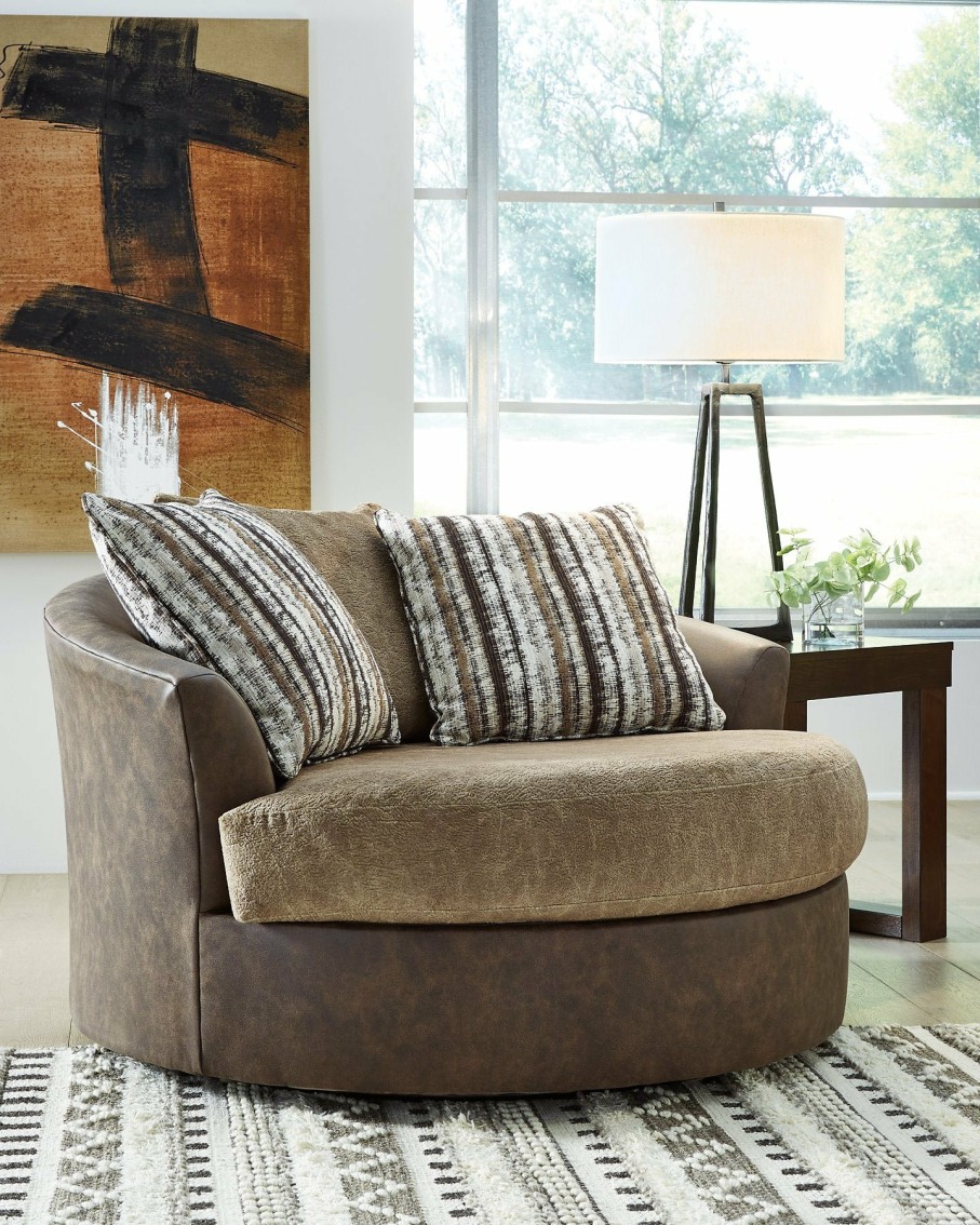 Living Room Ashley Furniture | Alesbury Oversized Swivel Accent Chair